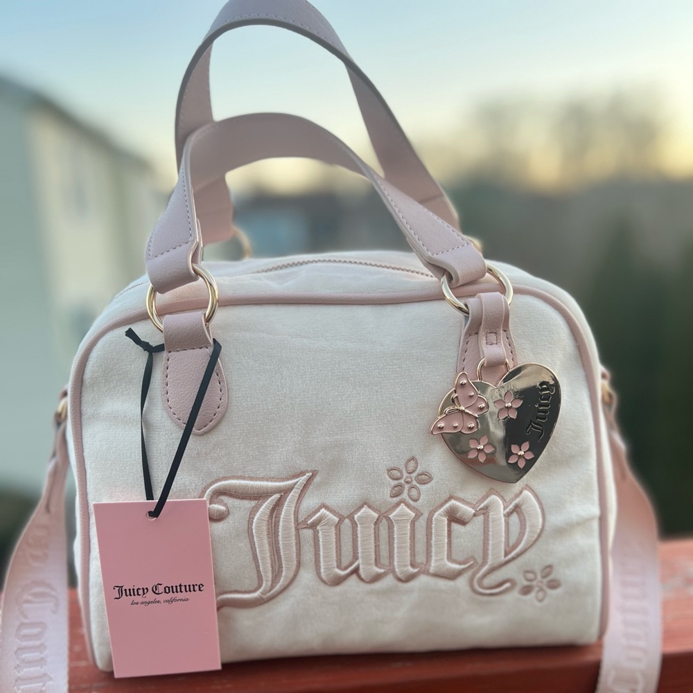 Juicy Couture Pink and Cream Satchel